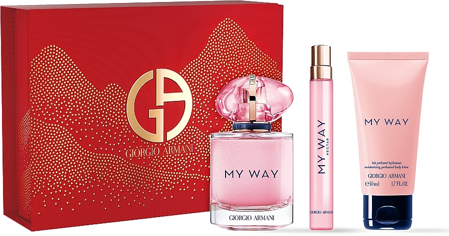 Giorgio Armani My Way Nectar - Zestaw (edp/90+ edp/10ml + b/lot/50ml) — Zdjęcie N1