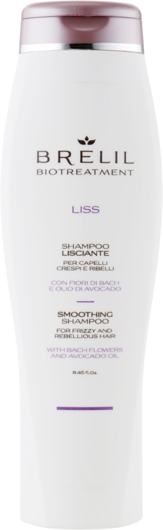 Wygładzający szampon do włosów puszących się i nieposłusznych - Brelil Bio Treatment Liss Smoothing Shampoo For Frizzy And Rebellious Hair — Zdjęcie N1