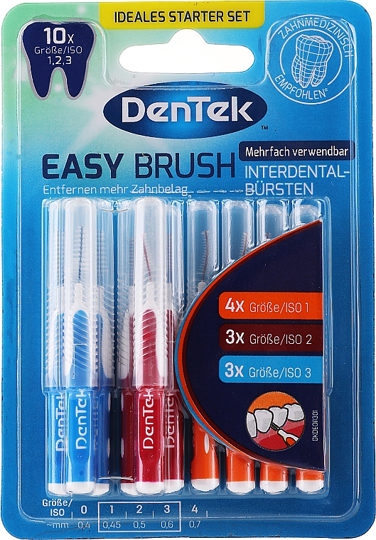 Szczoteczki do czyszczenia przestrzeni międzyzębowych - DenTek Interdental MIX Easy Brush — Zdjęcie N1