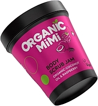 Kup Peeling do ciała z olejem kokosowym i malinowym - Organic Mimi Body Scrub Jam Coconut Oil & Raspberry