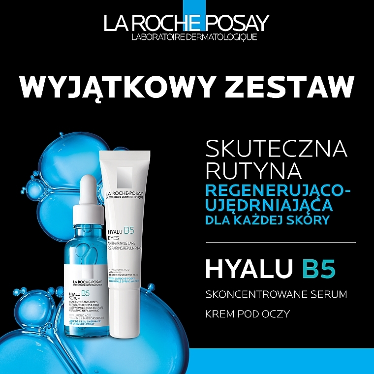 Zestaw do pielęgnacji twarzy - La Roche-Posay Hyalu B5 (ser/30ml + eye/cr/15ml) — Zdjęcie N2