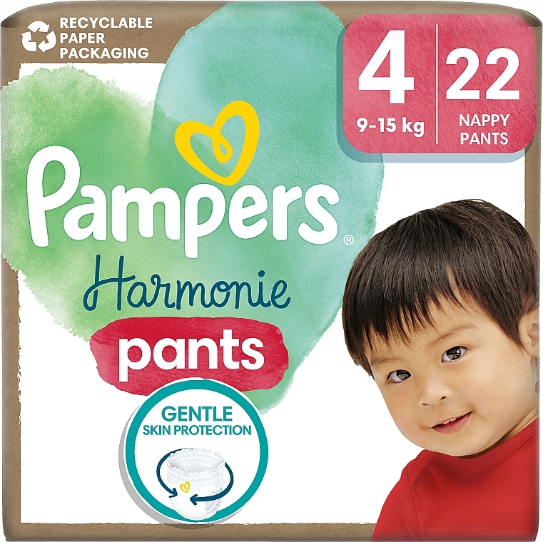 Pieluchomajtki Harmonie Pants, rozmiar 4, 9-15 kg, 22 szt. - Pampers  — Zdjęcie N1