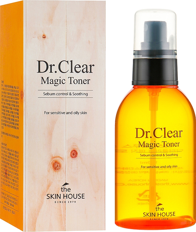 Kojący tonik regulujący wydzielanie sebum - The Skin House Dr.Clear Magic Toner