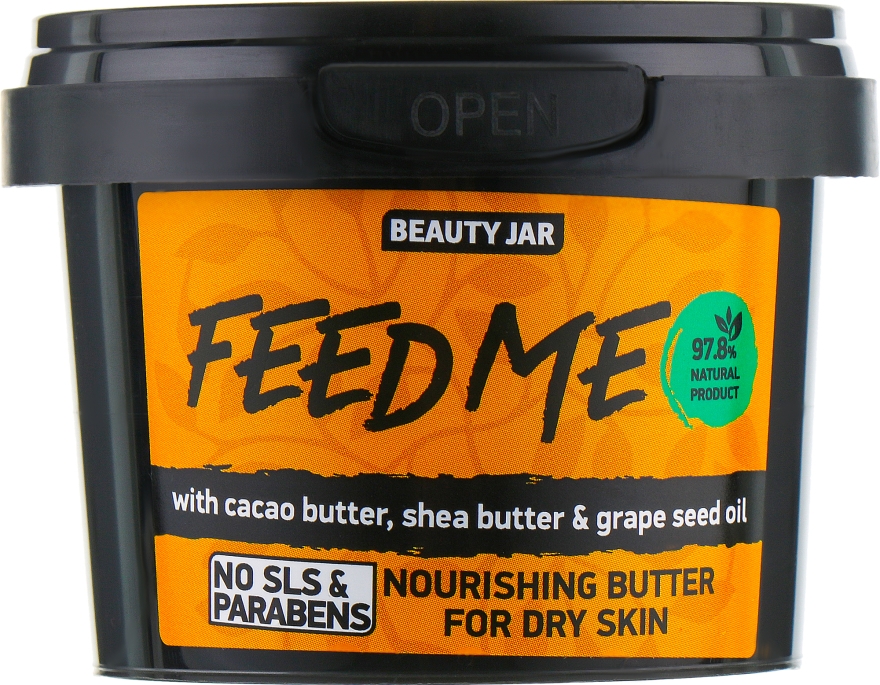 Odżywcze masło do ciała do skóry suchej z olejem winogronowym - Beauty Jar Feed Me Nourishing Butter — Zdjęcie N2