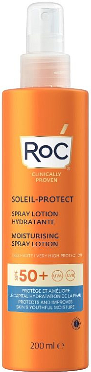 Nawilżający balsam do ciała w sprayu - RoC Solein Protect Moisturising Spray Lotion SPF 50 — Zdjęcie N1