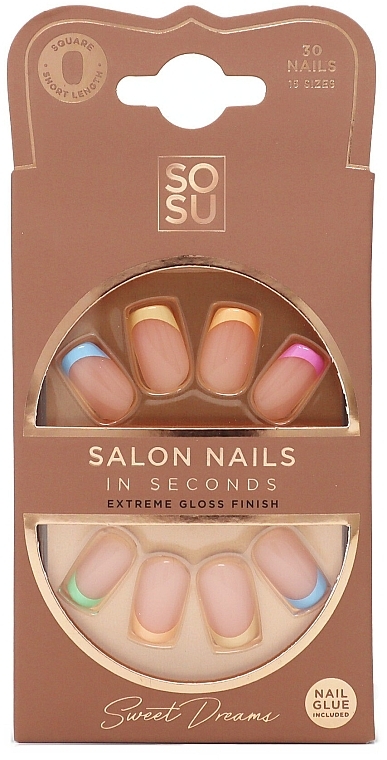 Zestaw tipsów - Sosu by SJ Salon Nails In Seconds Sweet Dreams — Zdjęcie N1