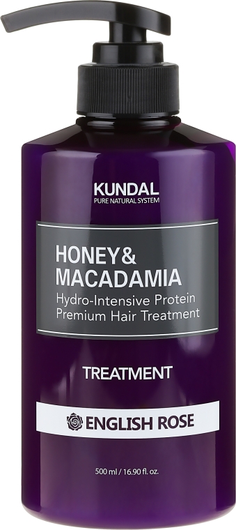 Intensywnie nawilżająca kuracja proteinowa do włosów Angielska róża - Kundal Honey & Macadamia Treatment English Rose — Zdjęcie N2