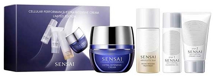 Zestaw - Sensai Cellular Performance Extra Intensive Cream Limited Edition (emuls/100ml + oil/30ml + soap/30ml + lot/30ml + cr/40ml) — Zdjęcie N1