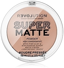 PRZECENA! Matujący puder do twarzy - Makeup Revolution Super Matte Pressed Powder * — Zdjęcie N1