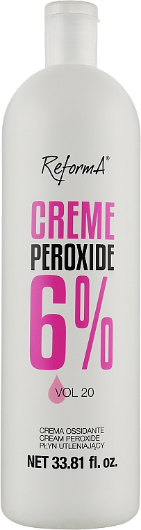 Utleniacz do włosów w kremie 6% - ReformA Cream Peroxide 20 Vol — Zdjęcie N1