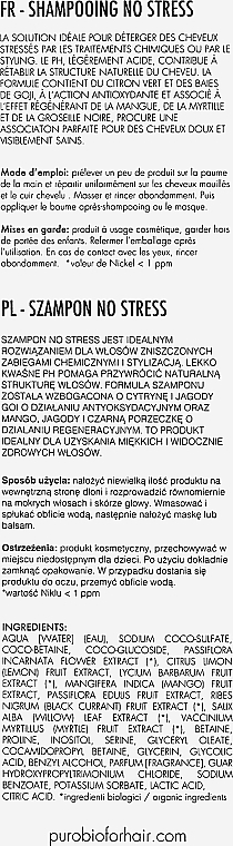 Szampon do włosów No Stress - puroBIO Cosmetics For Hair No Stress Shampoo — Zdjęcie N3