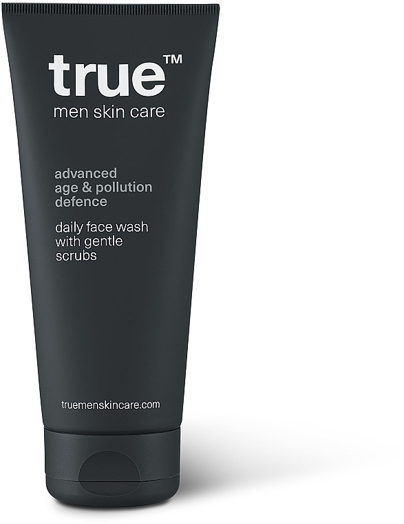 PREZENT! Żel do mycia twarzy z mikrocząsteczkami - True Men Skin Care Advanced Age & Pollution Defence Daily Face Wash With Gentle Scrubs — Zdjęcie N1