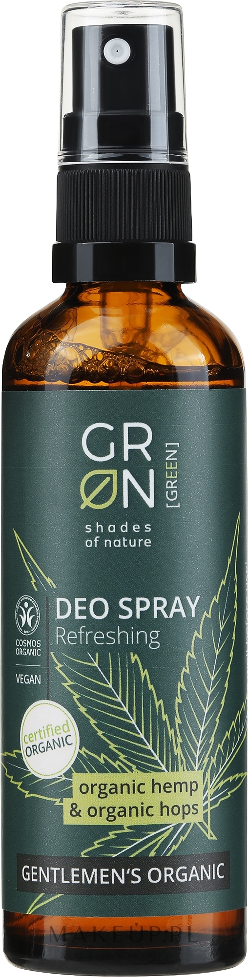 Dezodorant w spary'u - GRN Gentlemen's Organic Hemp & Hop Deo Spray — Zdjęcie 75 ml