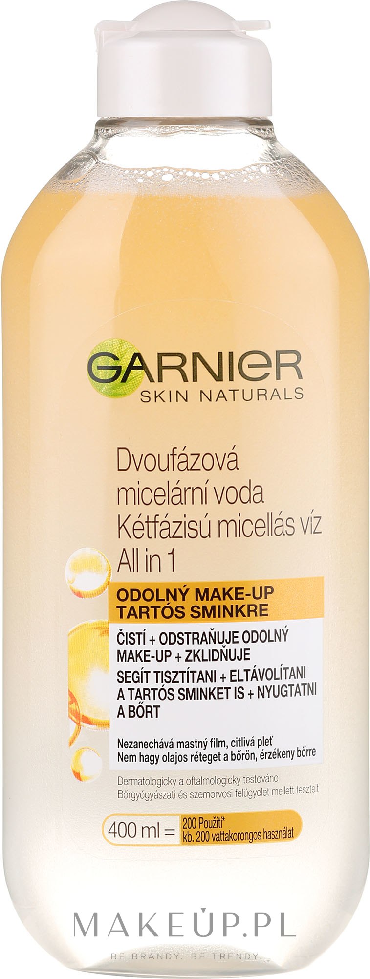 Dwufazowa woda micelarna 3 w 1 - Garnier Skin Naturals All in 1 Micellar Cleansing Water in Oil — Zdjęcie 400 ml