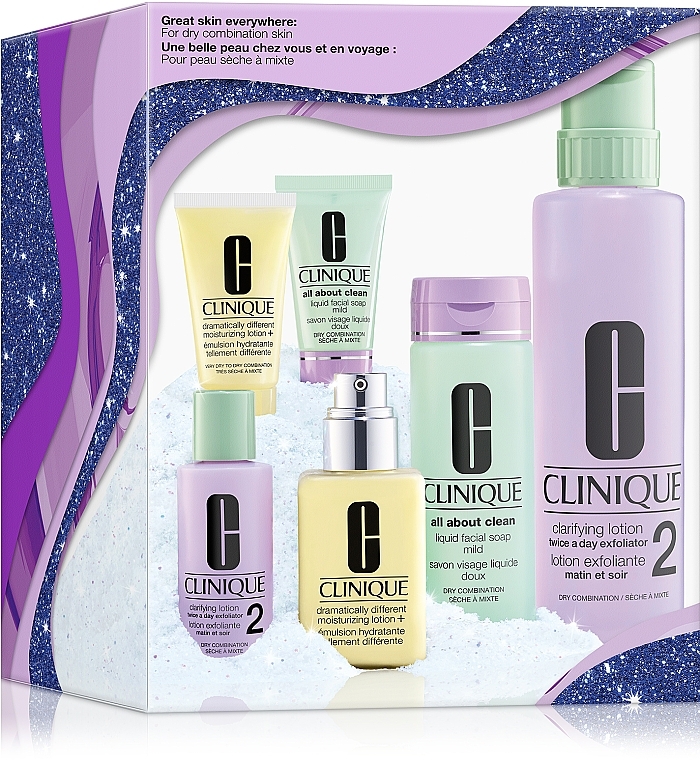 Zestaw, 6 produktów - Clinique Great Skin Everywhere: For Dry Combination Skin — Zdjęcie N1