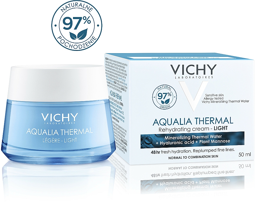 Vichy Aqualia Thermal Light Cream - Lekki krem nawilżający do twarzy — Zdjęcie N6