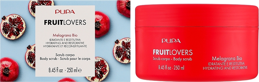 Nawilżająco-naprawczy scrub do ciała Bio Granat - Pupa Fruit Lovers Pomegranate Bio Body Scrub — Zdjęcie N2