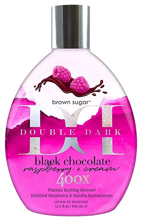 Balsam do opalania Malina i czekolada - Brown Sugar Double Dark Black Chocolate Raspberry Cream 400X Plateau Busting Bronzer Tanning Lotion — Zdjęcie N1