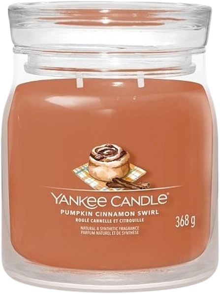 Świeca zapachowa w słoiku Pumpkin Cinnamon Swirl, 2 knoty - Yankee Candle Singnature  — Zdjęcie N1