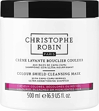 Kup Oczyszczająca maska ​​do włosów farbowanych i z pasemkami - Christophe Robin Color Shield Cleansing Mask With Camu-Camu Berries