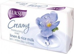 Kup Kremowe mydło nawilżające w kostce Len i mleczko ryżowe - Luksja Creamy