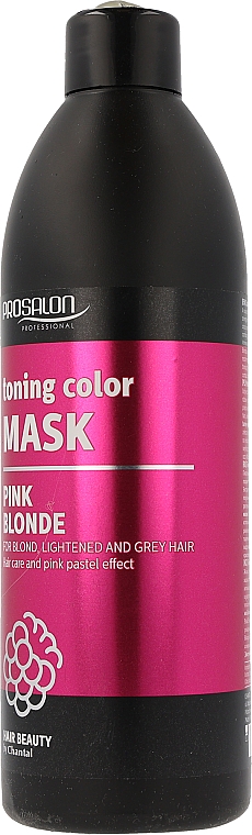 PRZECENA! Odżywcza maska do włosów blond, rozjaśnianych i siwych - Prosalon Toning Color Mask Pink Blonde * — Zdjęcie N2