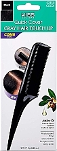 Kup Grzebień do retuszu siwych włosów Czarny - Kiss Quick Cover Gray Hair Touch Up Comb Black
