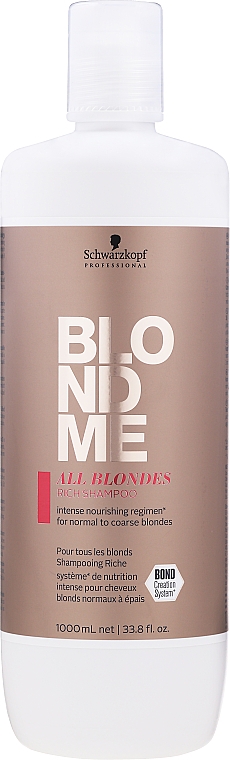 Odżywczy szampon do włosów - Schwarzkopf Professional Blondme All Blondes Rich Shampoo — Zdjęcie N3
