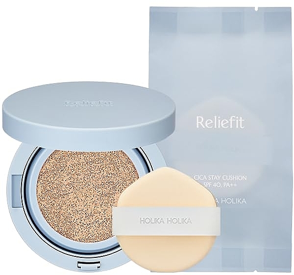 Podkład w poduszeczce cushion - Holika Holika Reliefit CICA Stay Cushion SPF 40 — Zdjęcie N2