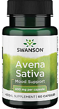 Suplement diety Avena Sativa (Green Oat Grass), 400 mg - Swanson Full Spectrum Avena Sativa (Green Oat Grass) — Zdjęcie N1