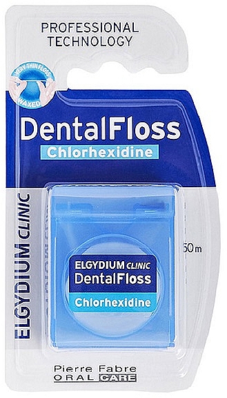 Nić dentystyczna z chlorheksydyną - Elgydium Clinic Dental Floss Chlorhexidine — Zdjęcie N1