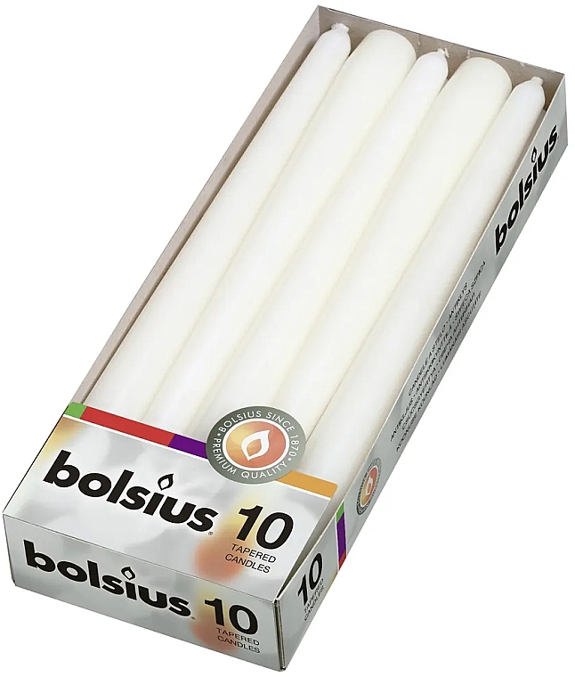 Świeca stołowa, stożkowa, 10 szt. - Bolsius Candle — Zdjęcie N1