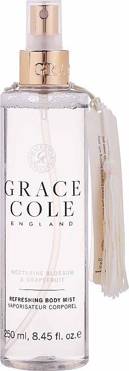 Odświeżająca mgiełka do ciała Kwiat nektarynki i grejpfrut - Grace Cole Boutique Nectarine Blossom & Grapefruit Body Mist  — Zdjęcie N1