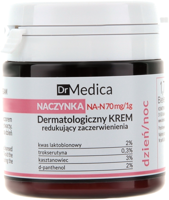 Dermatologiczny krem redukujący zaczerwienienia - Bielenda Dr Medica Naczynka