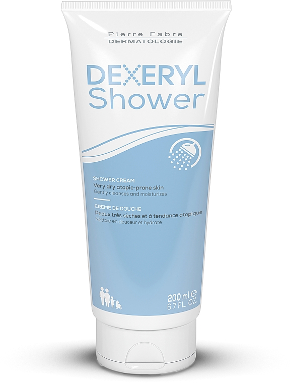 Krem myjący pod prysznic do skóry suchej i atopowej - Pierre Fabre Dermatologie Dexeryl Shower Cream