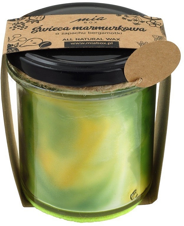 Świeca marmurkowa o zapachu bergamotki - Miabox Bergamot Candle — Zdjęcie N1