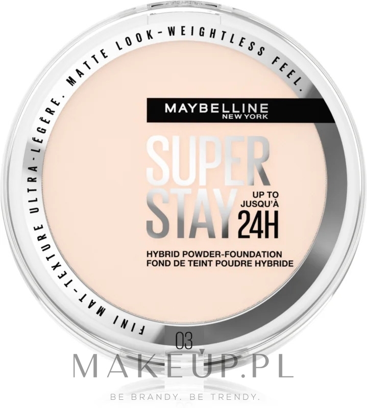 Podkład w pudrze - Maybelline New York SuperStay 24HR Hybrid Powder Foundation — Zdjęcie 03
