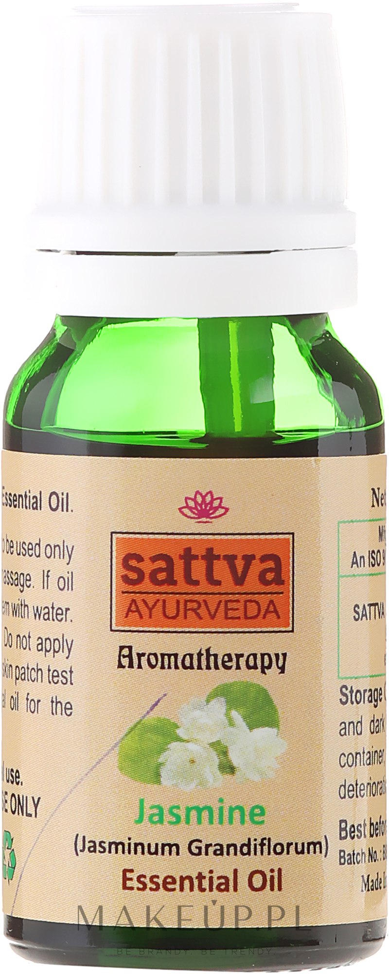 Olejek jaśminowy - Sattva Ayurveda Aromatherapy Jasmine Essential Oil — Zdjęcie 10 ml