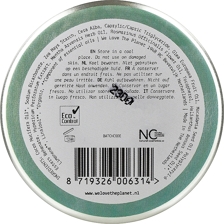 Naturalny dezodorant w kremie, Mięta - We Love The Planet Mighty Mint Cream Deodorant — Zdjęcie N2