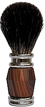Pędzel do golenia, chromowany - Golddachs Shaving Brush Pure Badger Palisander Silver Chrome Plated — Zdjęcie N1