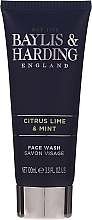 Zestaw dla mężczyzn - Baylis & Harding Men's Citrus Lime & Mint Bag (hair/body/wash 100 ml + face/wash 100 ml + a/sh/balm 100 ml + acc) — Zdjęcie N4