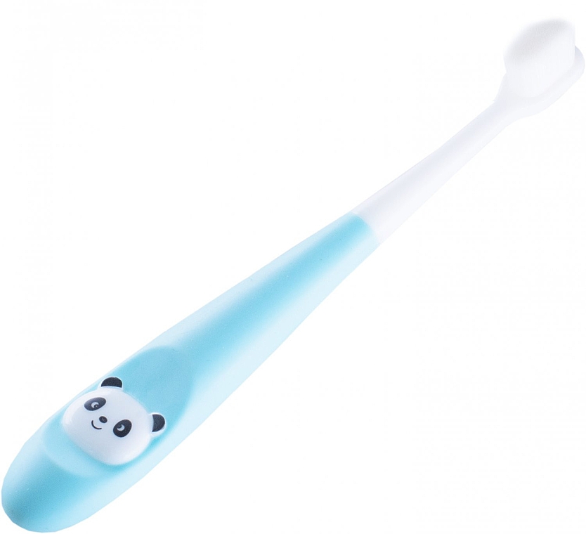 Dziecięca szczoteczka z mikrofibry, miękka, niebieska - Kumpan M05 Microfiber Toothbrush Kids — Zdjęcie N1