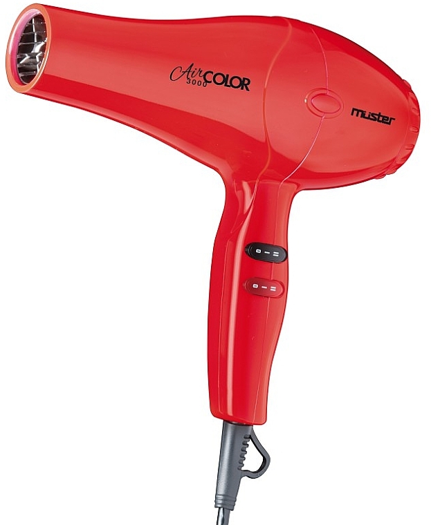 Suszarka do włosów, czerwona - Dikson Muster Air Color 3000 — Zdjęcie N1