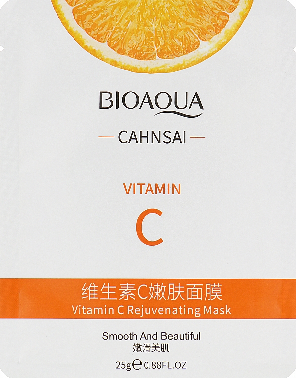 Maska do twarzy na tkaninie z witaminą C	 - Bioaqua Cahnsai Vitamin C 
