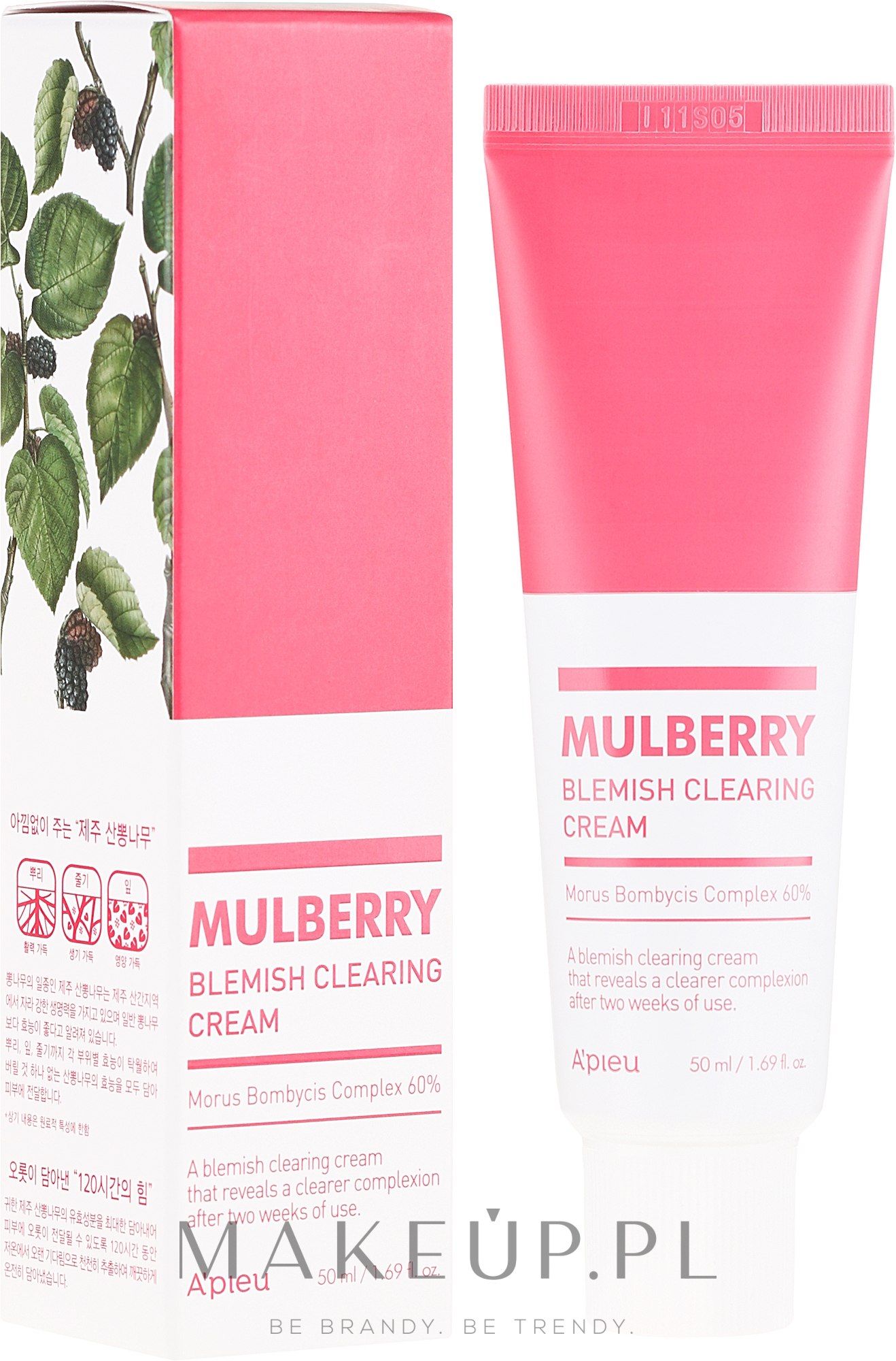 Rozjaśniająco-oczyszczający krem do cery problematycznej - A'pieu Mulberry Blemish Clearing Cream — Zdjęcie 50 ml