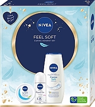 Kup NIVEA Feel Soft (sh/gel/250ml + deo/50ml + cr/100ml) - Zestaw 