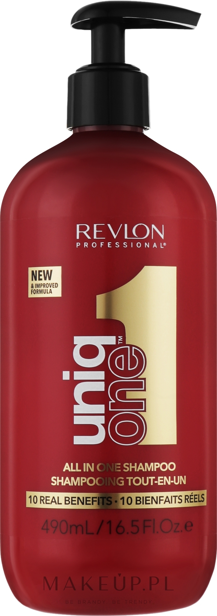 Odżywczy szampon do włosów i skóry głowy, z pompką - Revlon Professional Uniq One Shampoo — Zdjęcie 490 ml