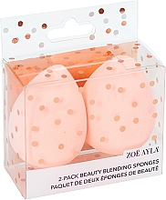 Kup Gąbki do makijażu, 2 szt. - Zoe Ayla Cosmetics Peach Beauty Blending Sponges