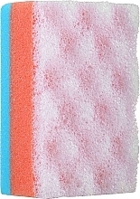 Prostokątna gąbka do kąpieli, pomarańczowo-niebieska - Ewimark — Zdjęcie N1