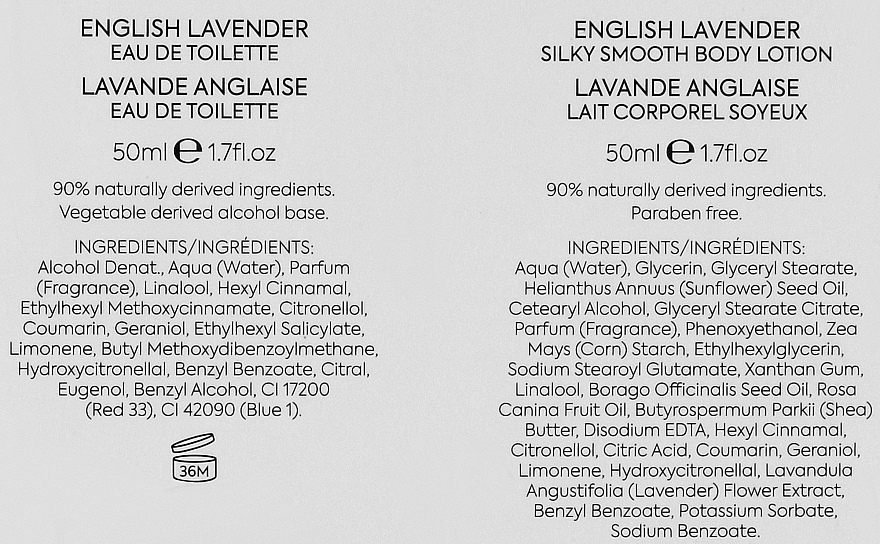 Yardley English Lavender - Zestaw (edt/50ml + b/lot/50ml) — Zdjęcie N3